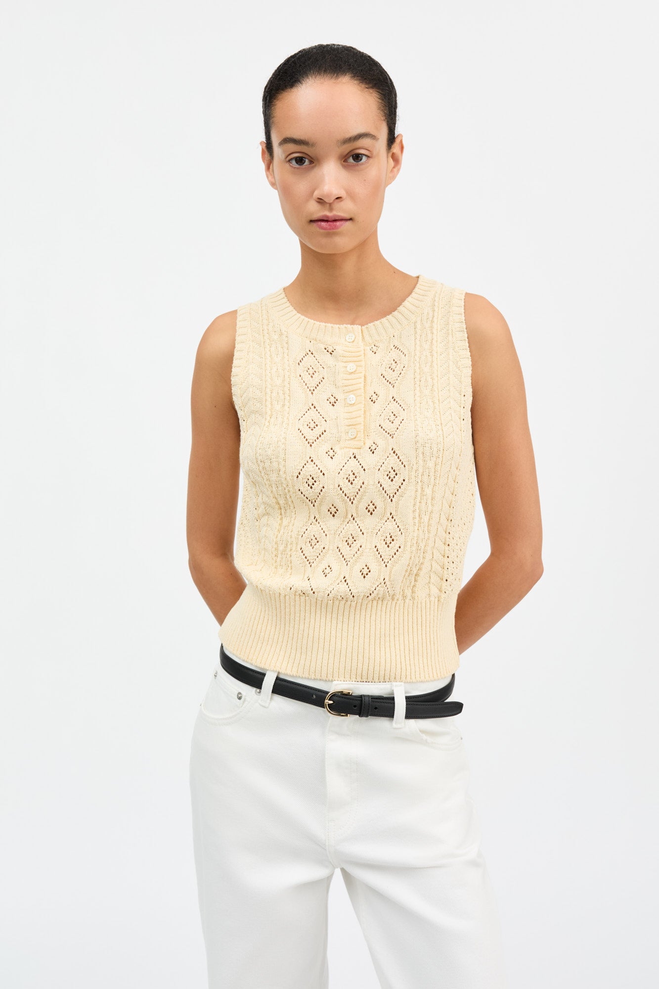 Skall Studio Alexa top Top Pastel yellow