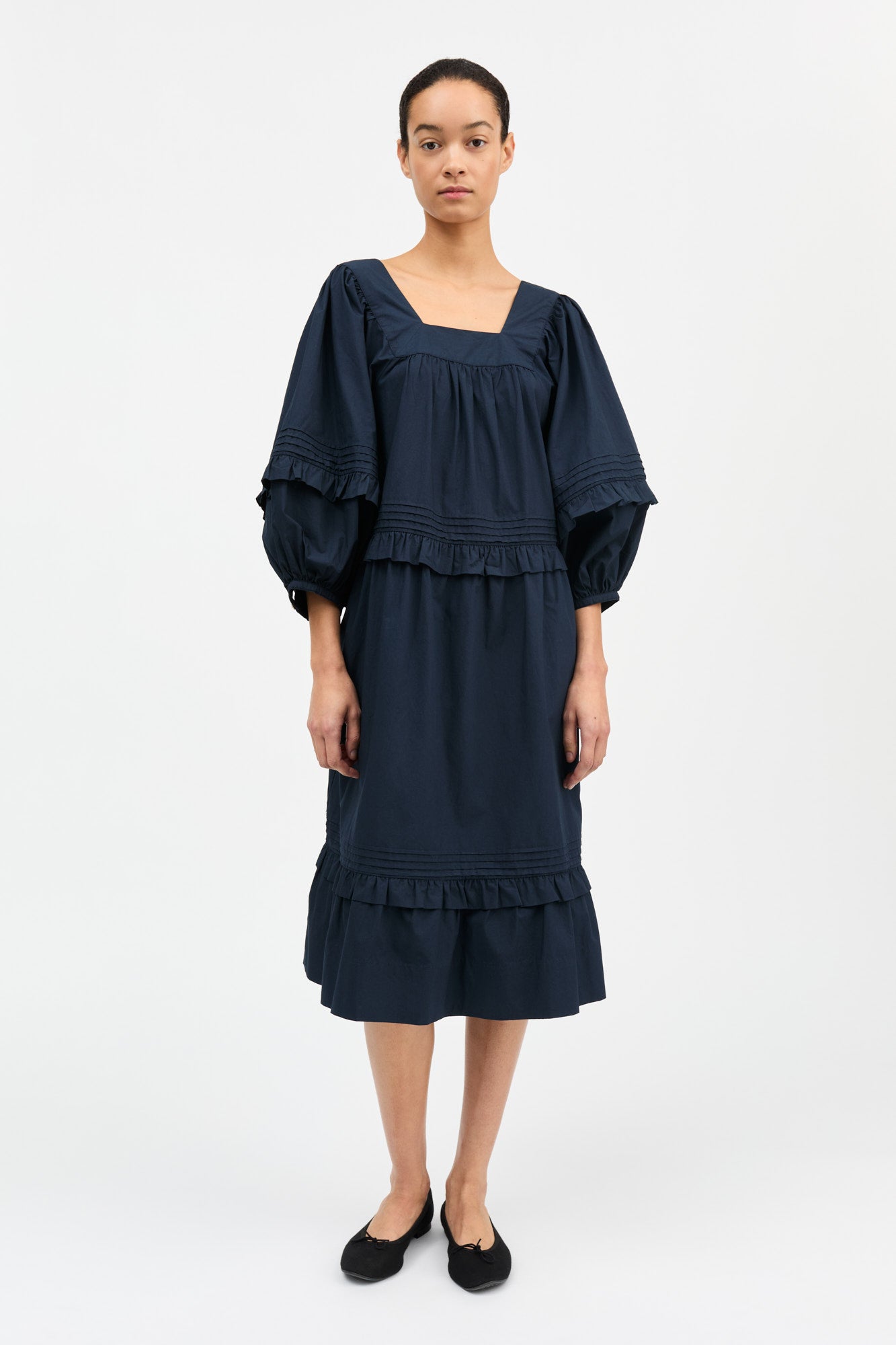 dark blue alice dress Alice + Olivia Harmony Dress in Mineral Blue