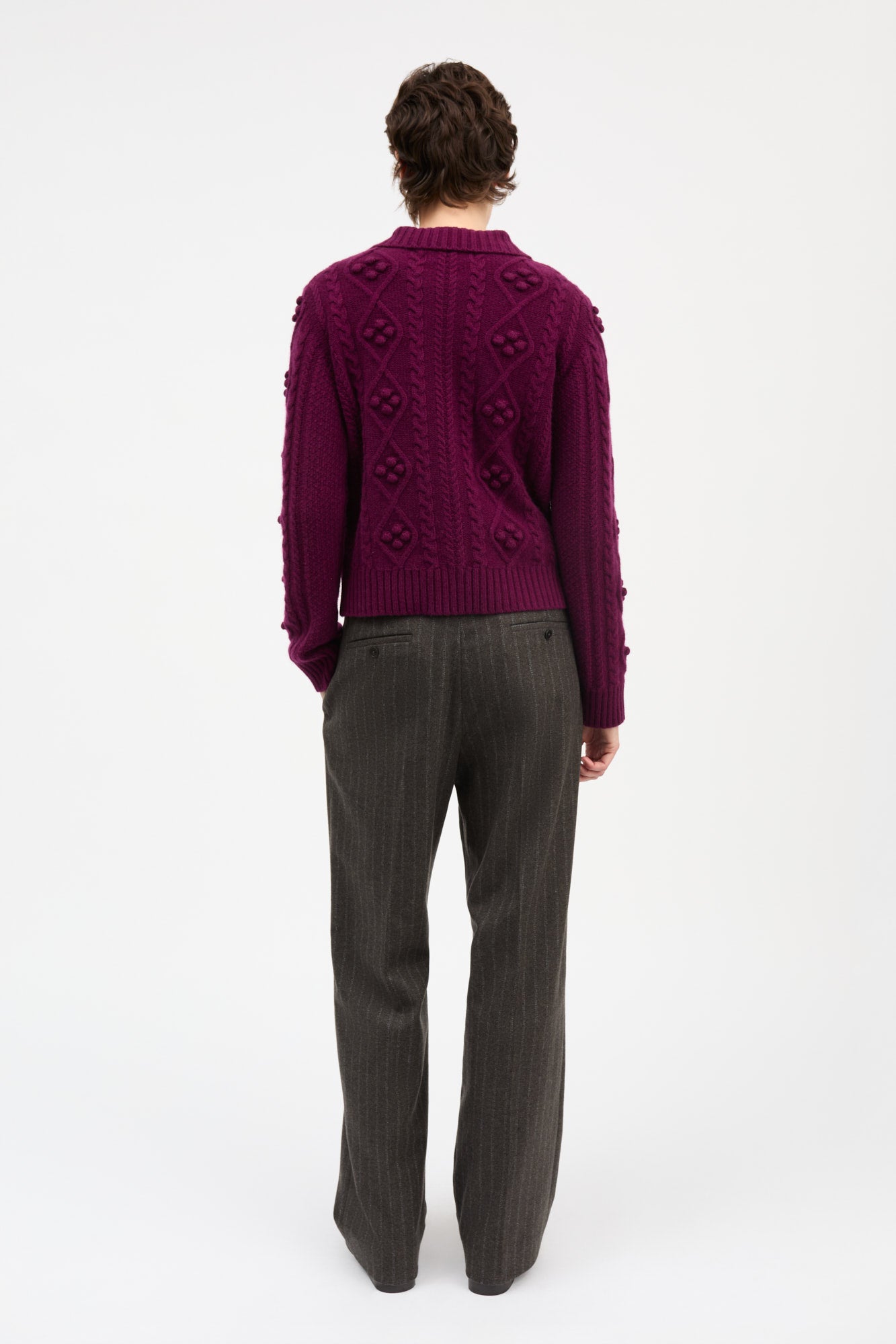 Skall Studio Alvilda cardigan Cardigan Dark berry