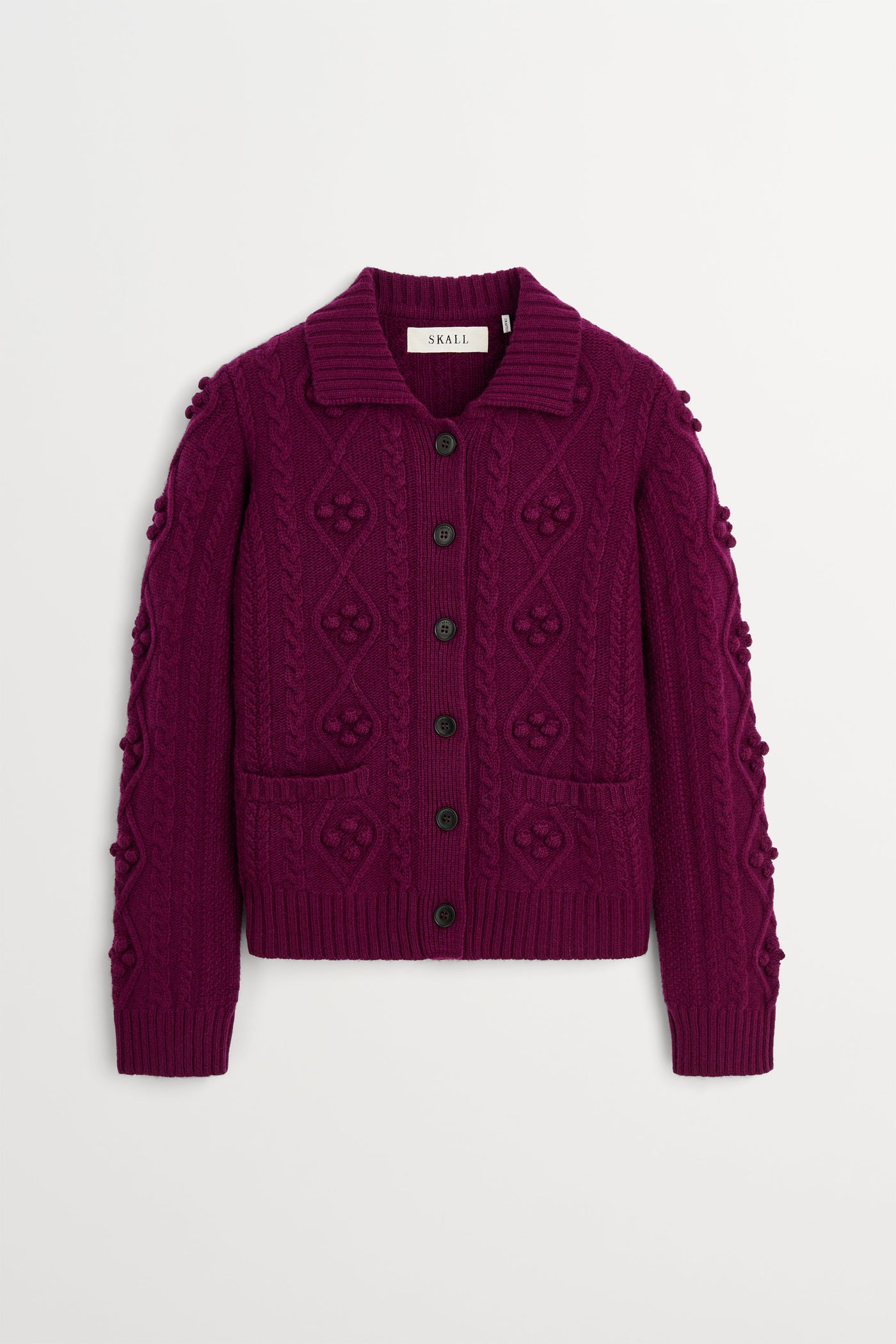 Skall Studio Alvilda cardigan Cardigan Dark berry
