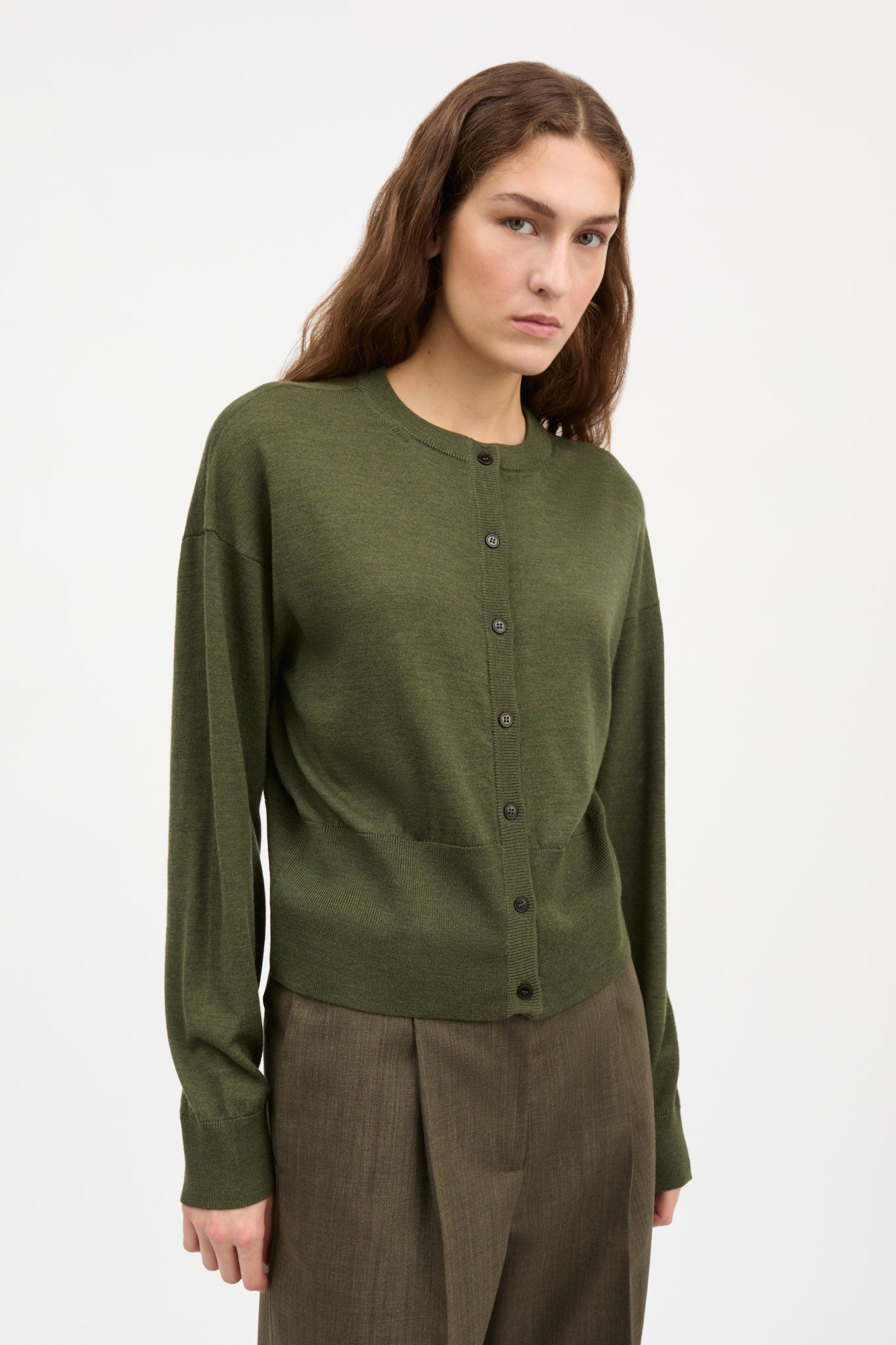 Skall Studio Amara cardigan Cardigan Green mélange