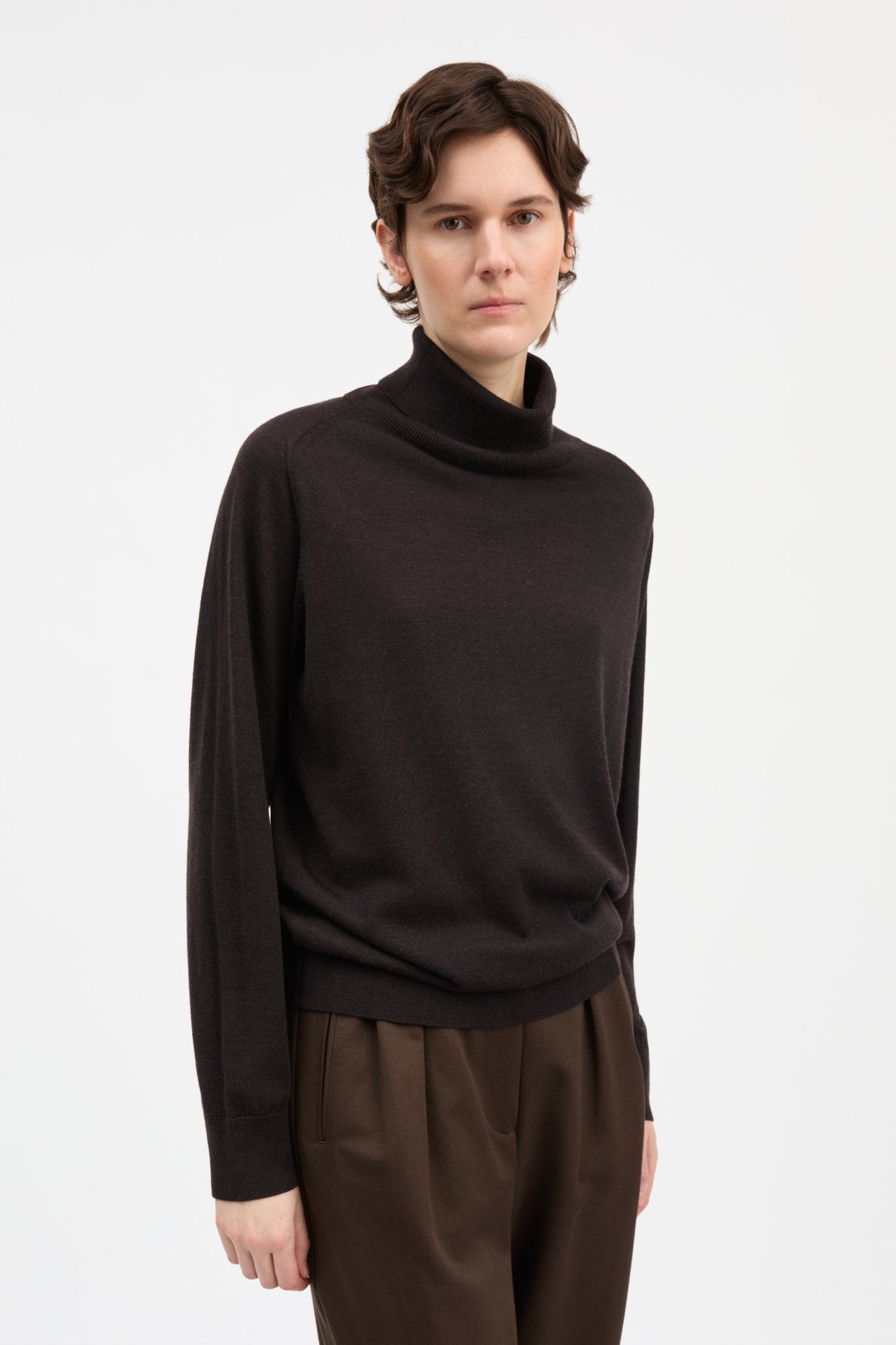 Skall Studio Amara t-neck jumper Turtleneck Dark brown