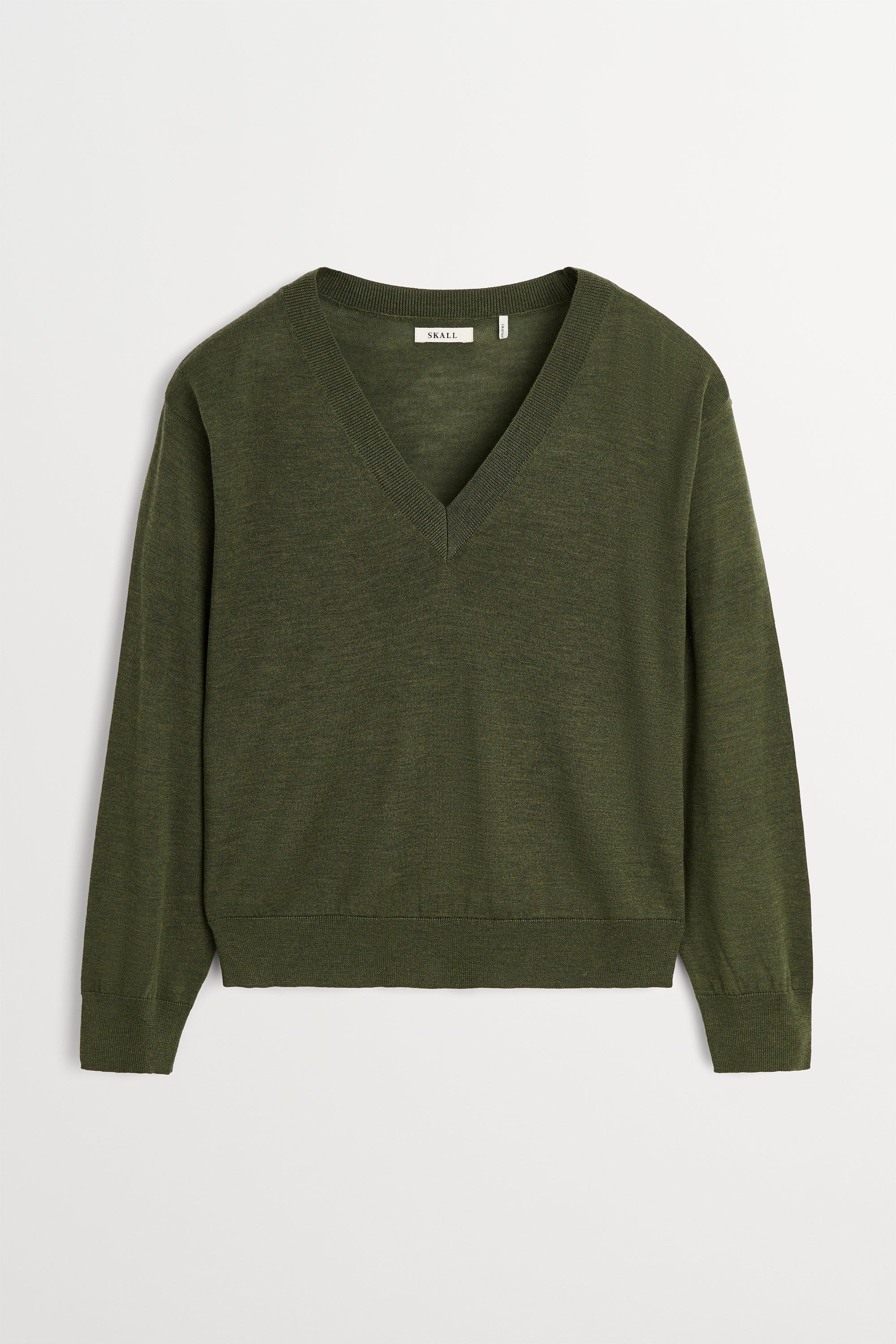 Skall Studio Amethyst V-neck jumper Jumper Green mélange