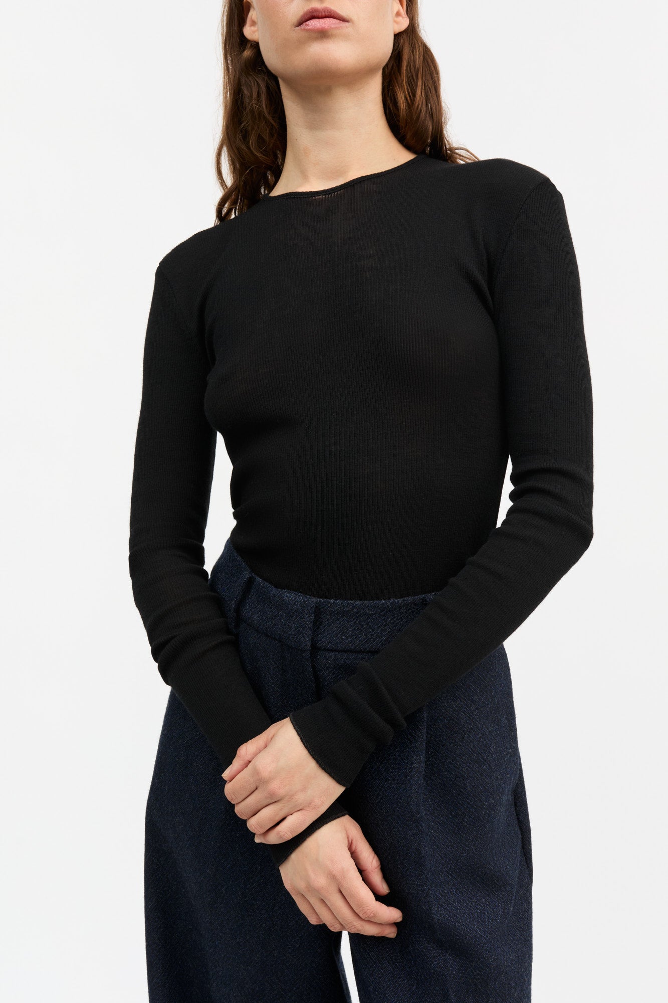 Skall Studio Amy O-neck blouse Blouse Black