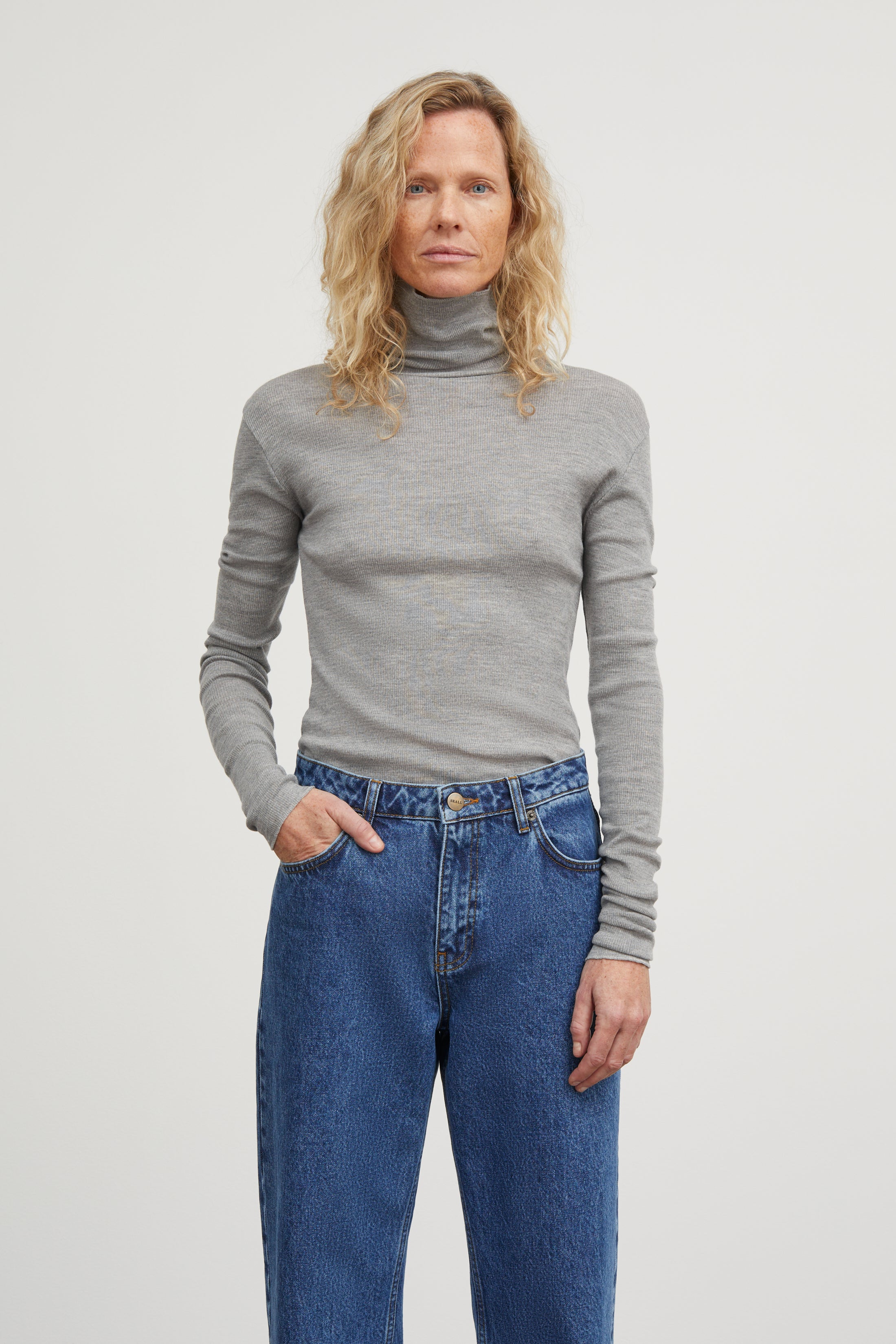 Skall Studio Amy T-neck Turtleneck Grey melange