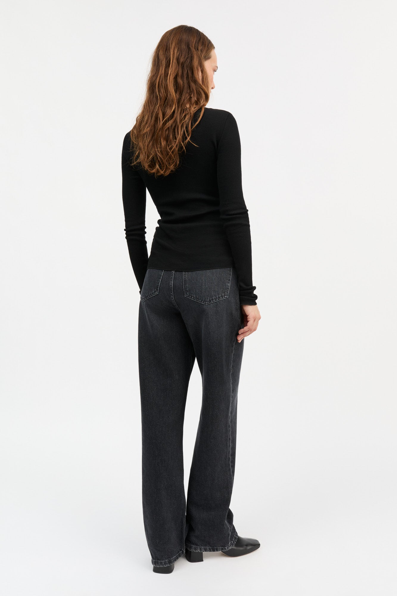 Skall Studio Amy wide neck blouse Blouse Black