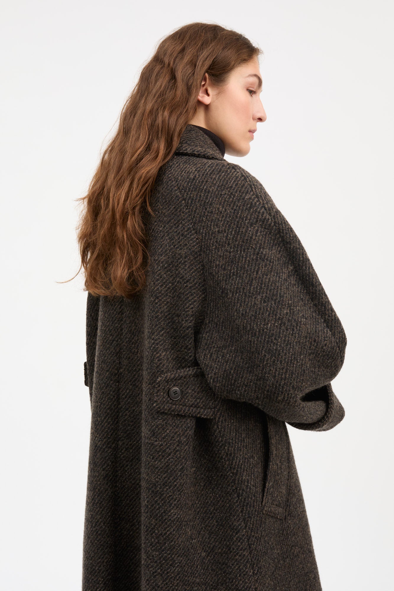 Skall Studio Beate coat Coat Brown/Black twill