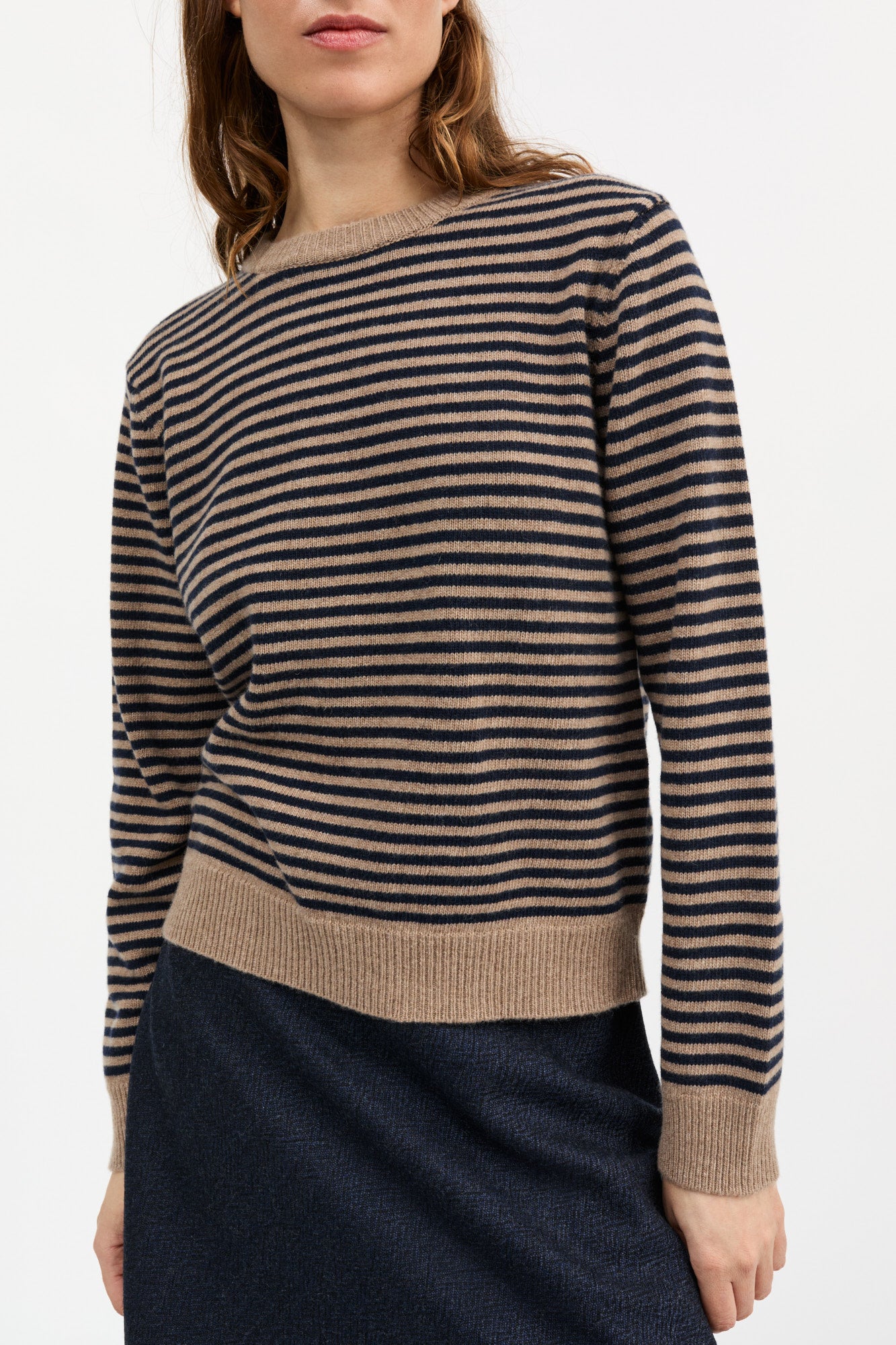 Skall Studio Cameron jumper Jumper Brown/Navy stripe
