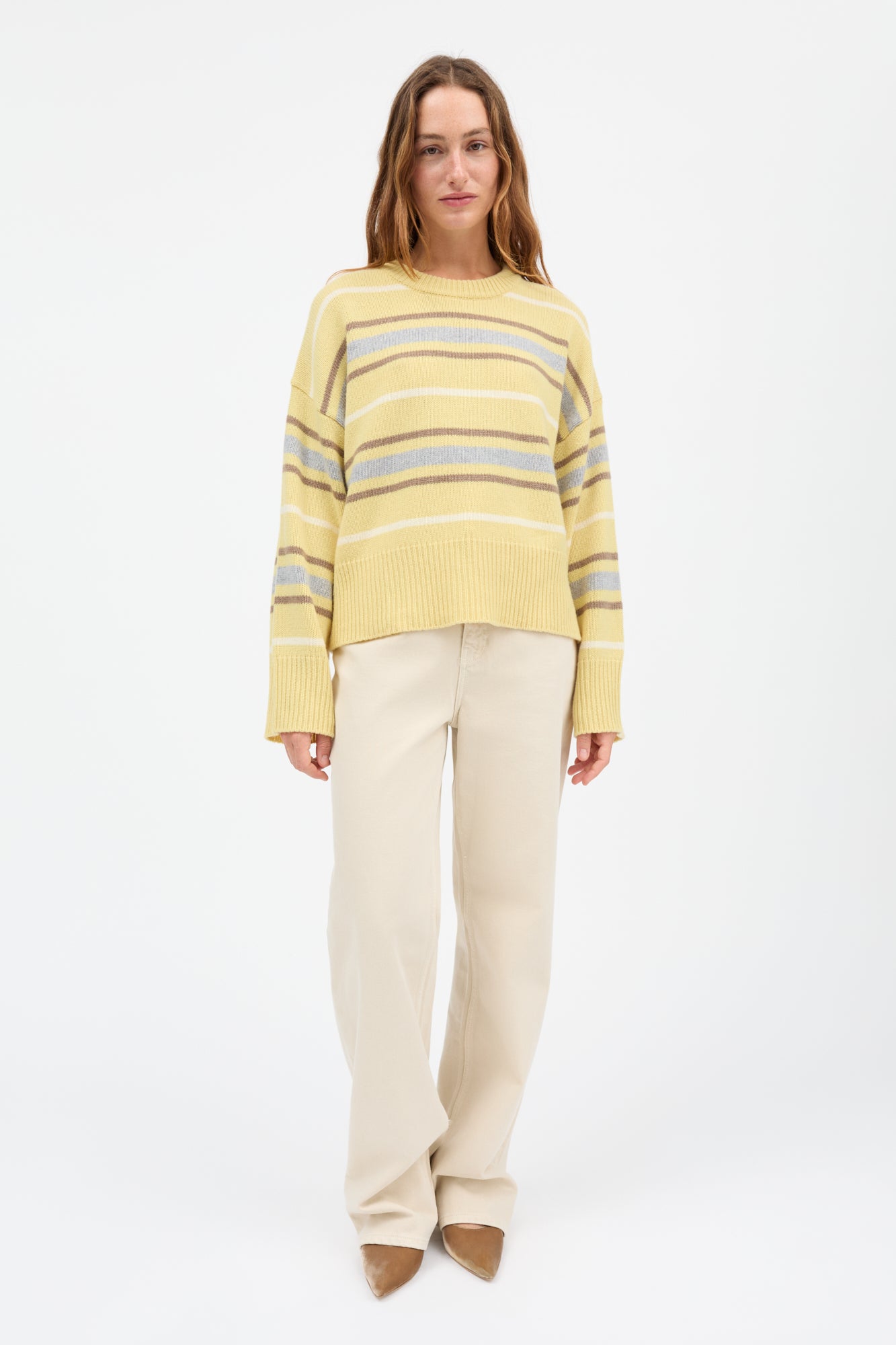 Skall Studio Cannes Jumper Jumper Yellow/Grey stripe