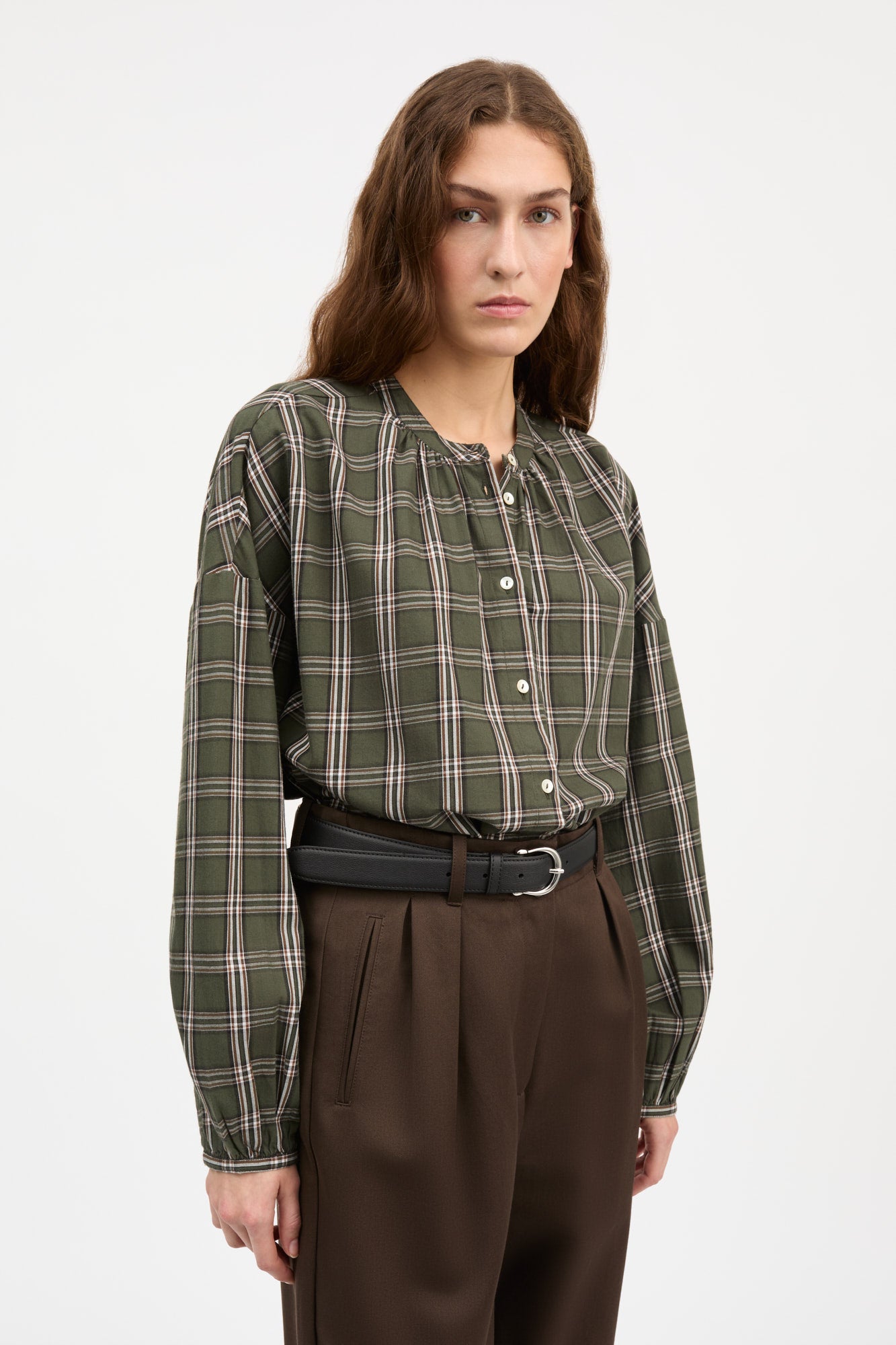 Skall Studio Cilla shirt Shirt Green/White check