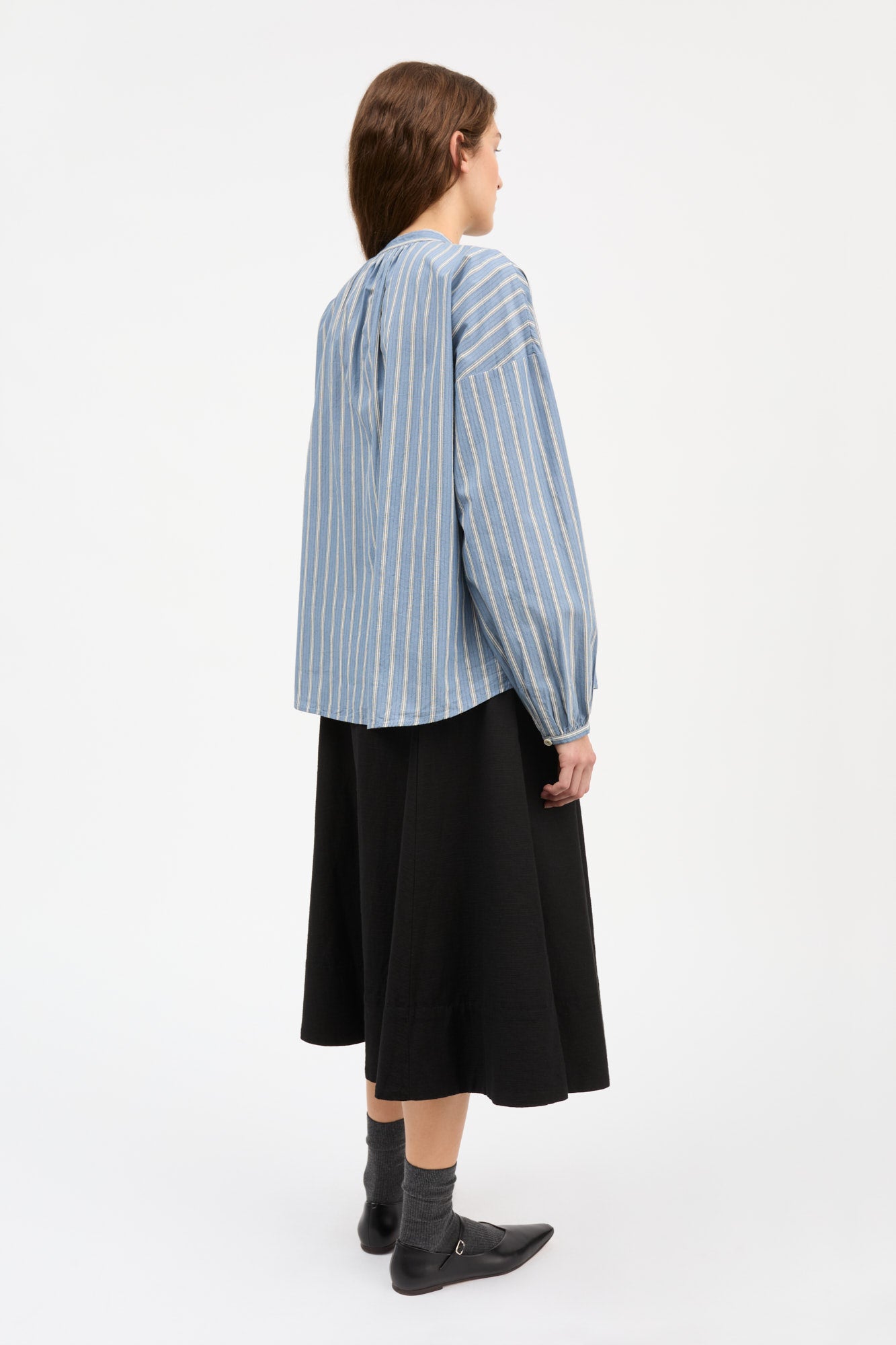 Skall Studio Cilla shirt Shirt Blue/Black/White stripe