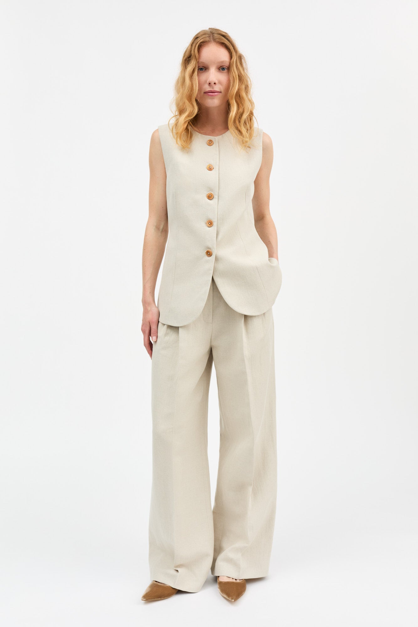 Skall Studio Clementine waistcoat Waistcoat Natural