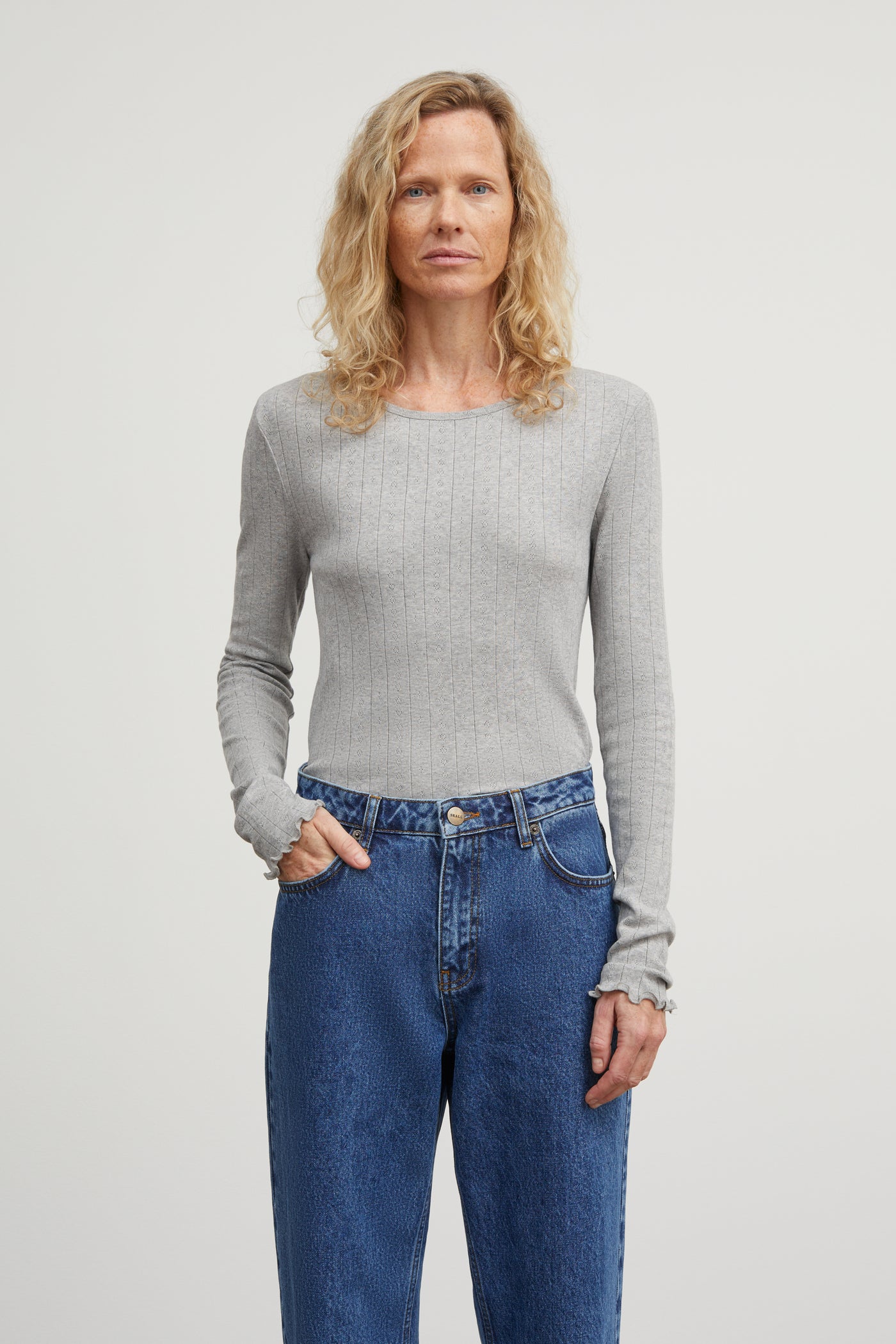 Skall Studio Edie blouse Blouse Grey melange