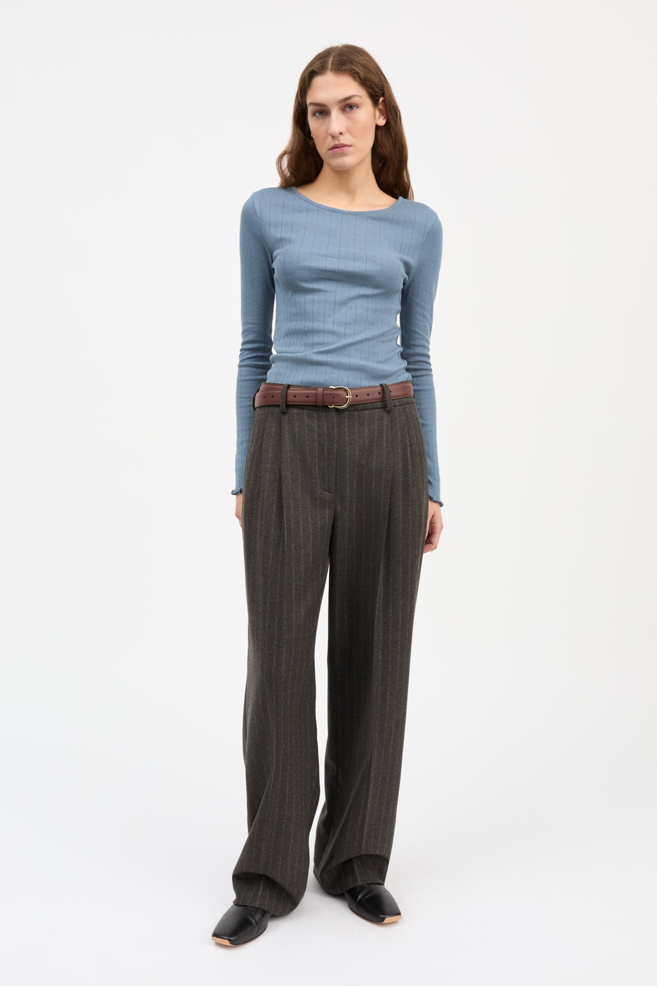 Skall Studio Edie blouse Tee Faded blue