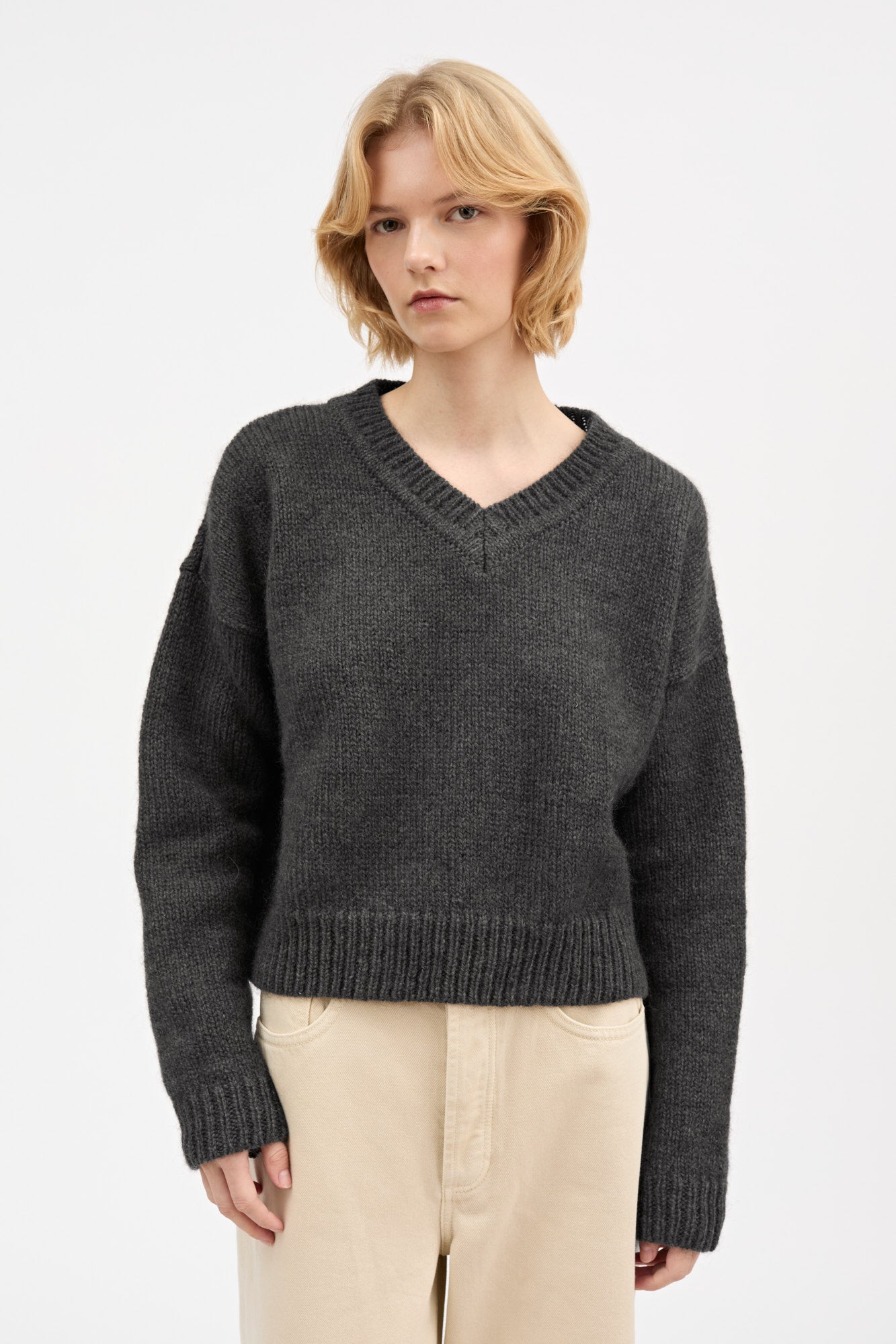 Skall Studio Elly jumper Knit Dark grey