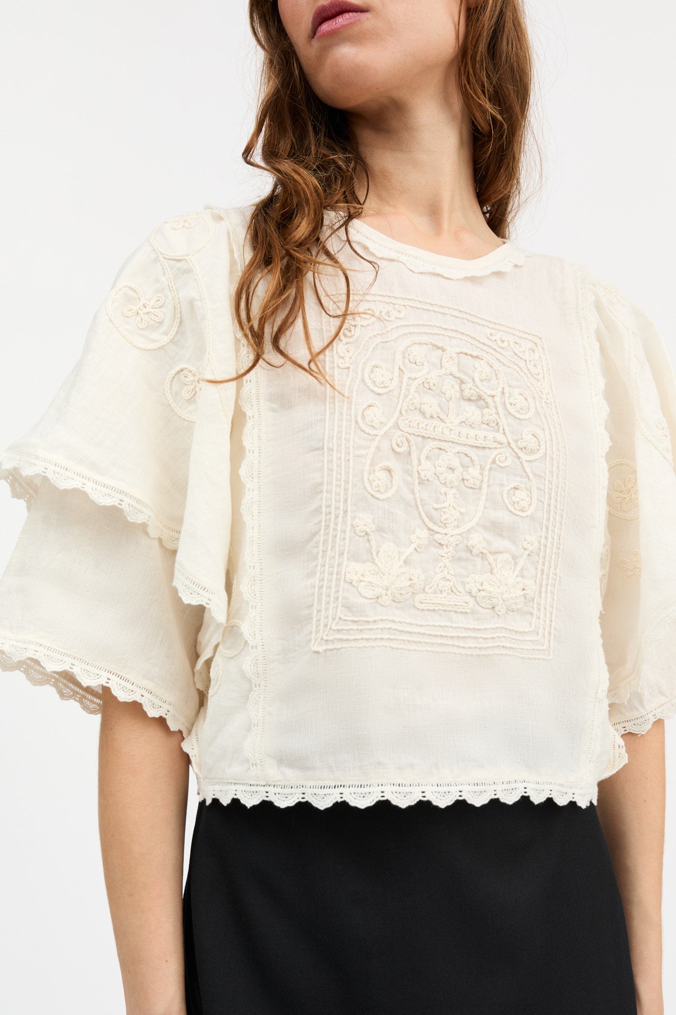 Skall Studio Jardin top Top Ecru