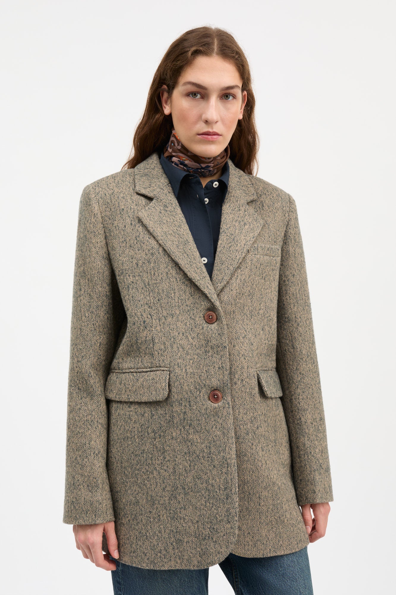 Skall Studio Joan blazer Blazer Brown/Grey herringbone
