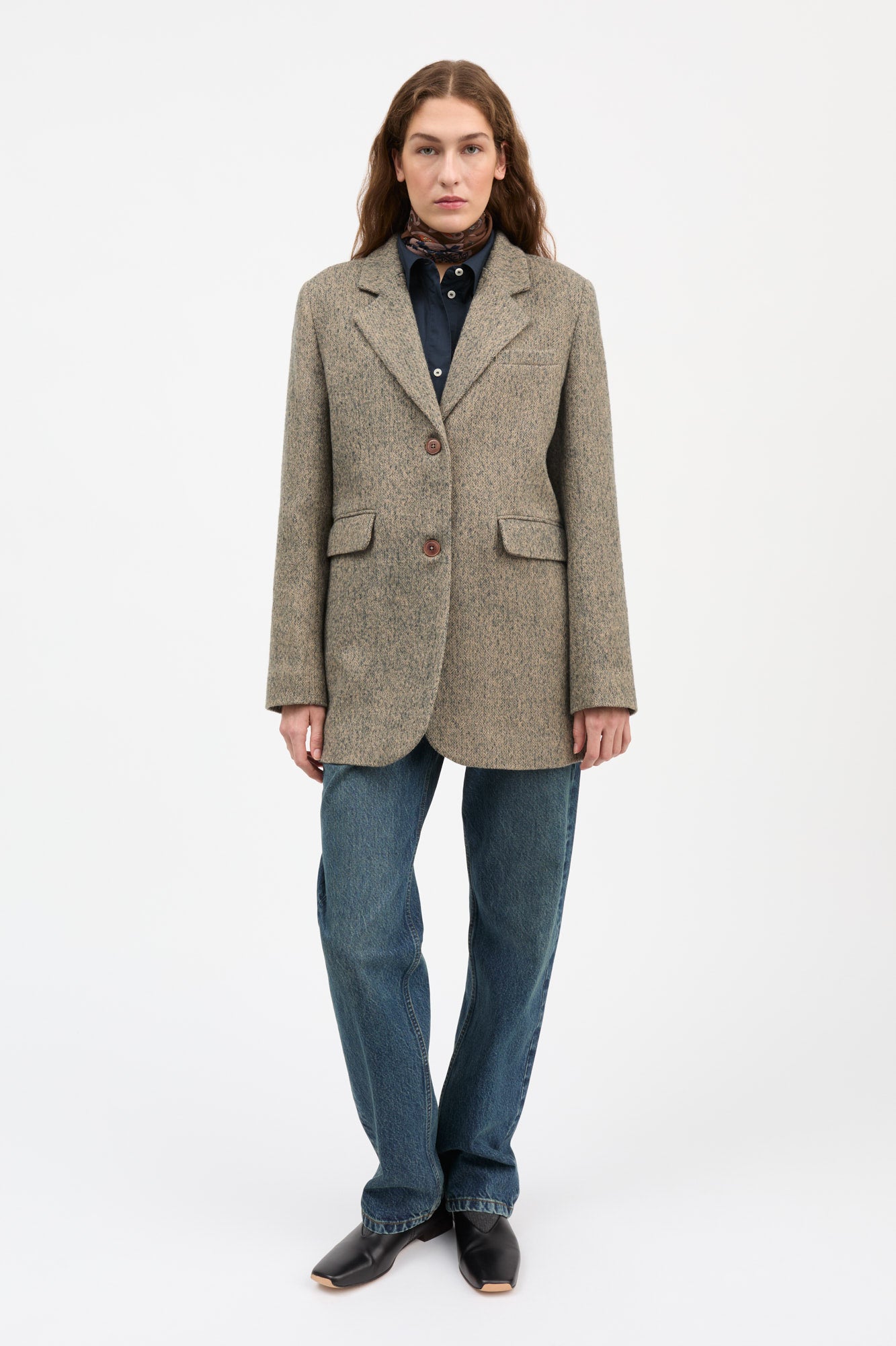 Skall Studio Joan blazer Blazer Brown/Grey herringbone
