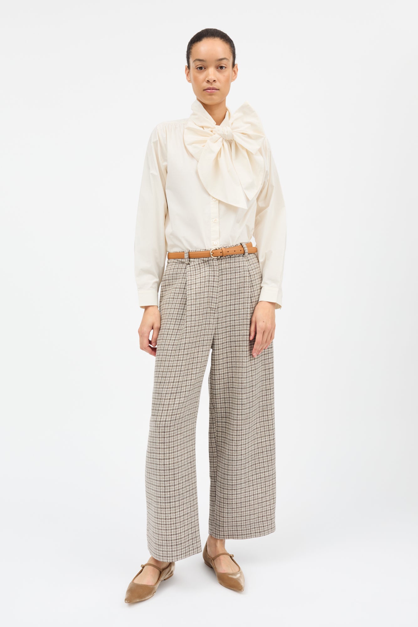 Skall Studio Lady bow shirt Shirt Ivory