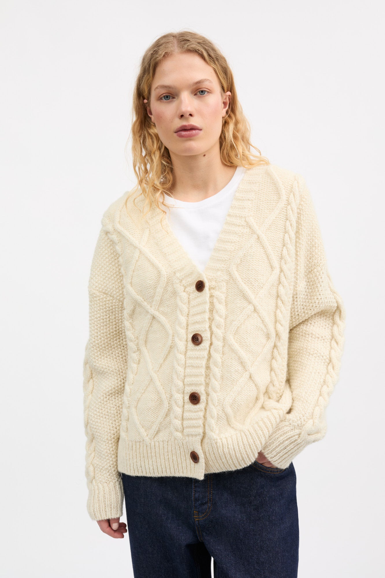 Skall Studio Magda cardigan Knit Off white