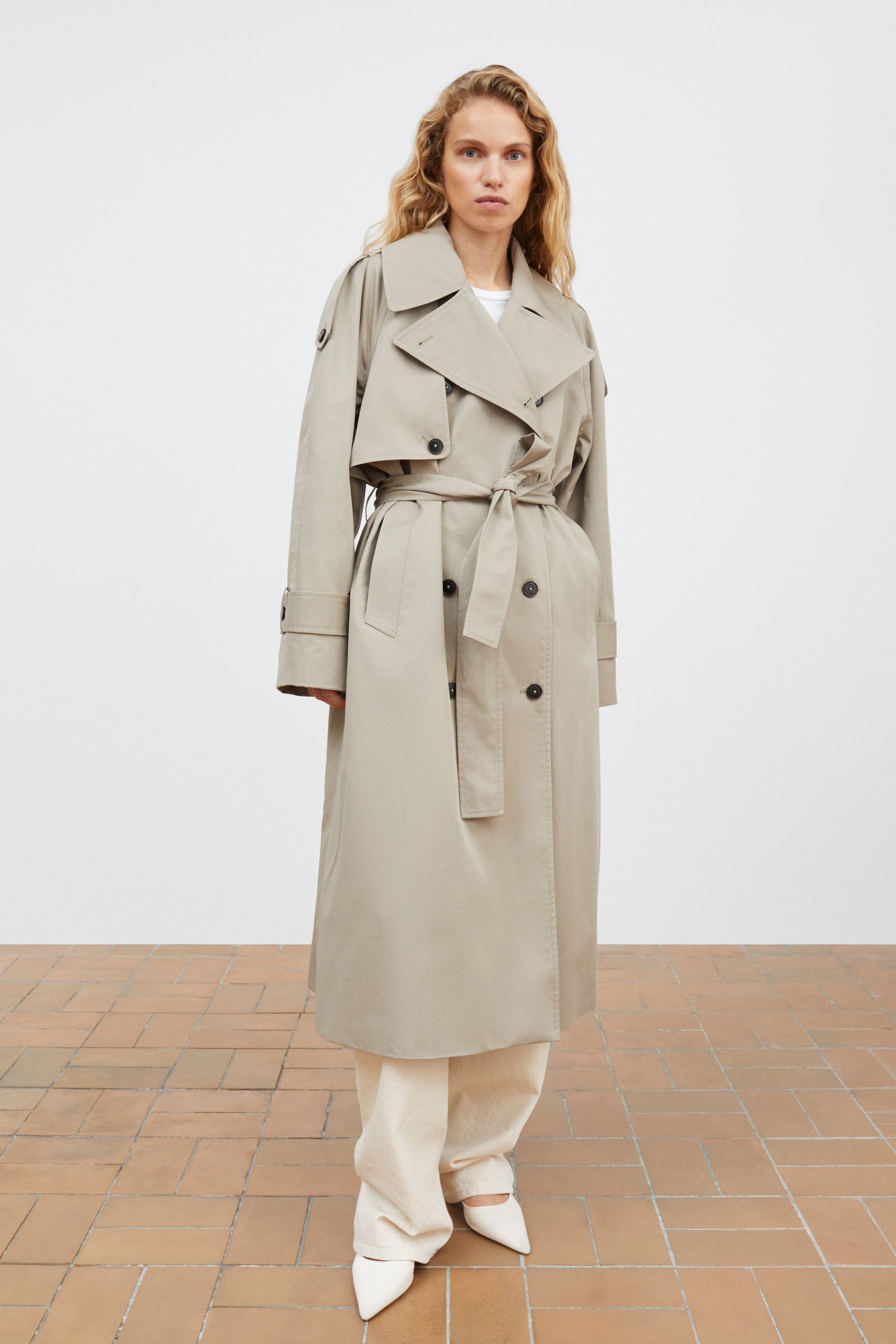 Skall Studio Mahsa trenchcoat Coat Stone moss