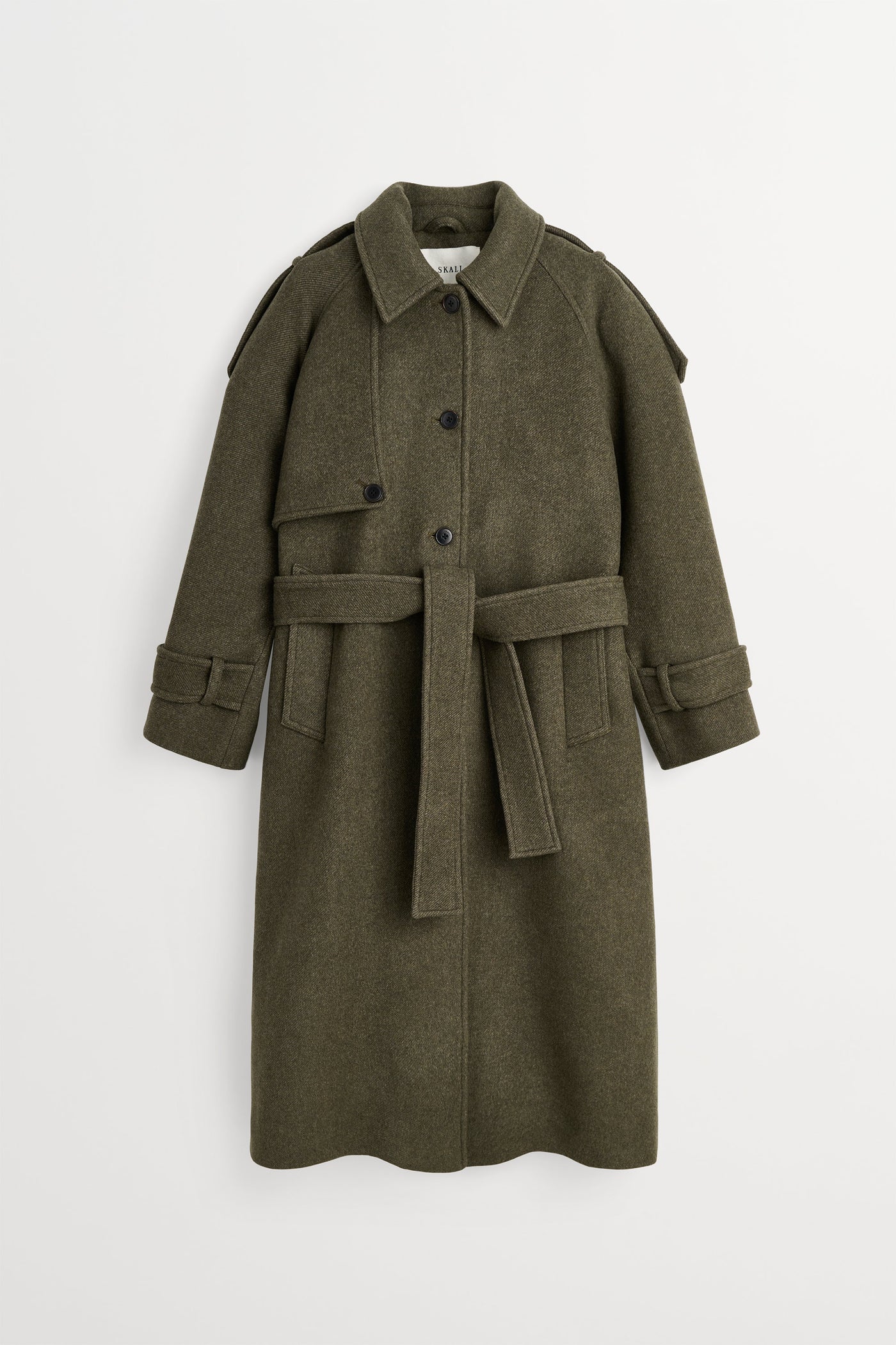 Skall Studio Manilla coat Coat Dark green twill