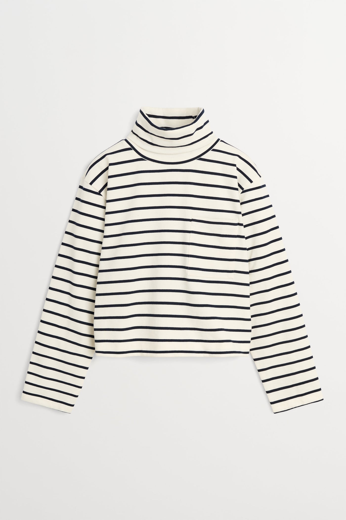 Skall Studio Nessa t-neck blouse Tee Ecru/Navy stripe