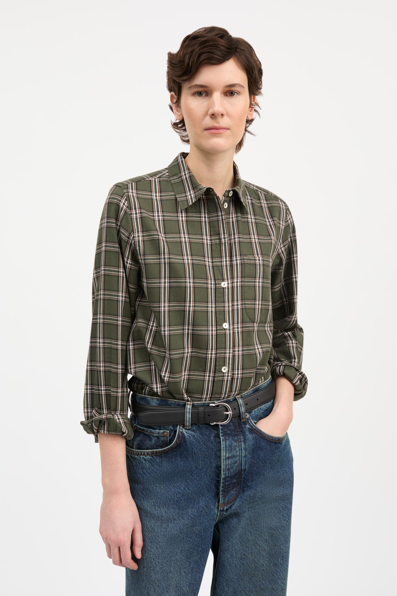 Skall Studio Nico shirt Shirt Green/White check