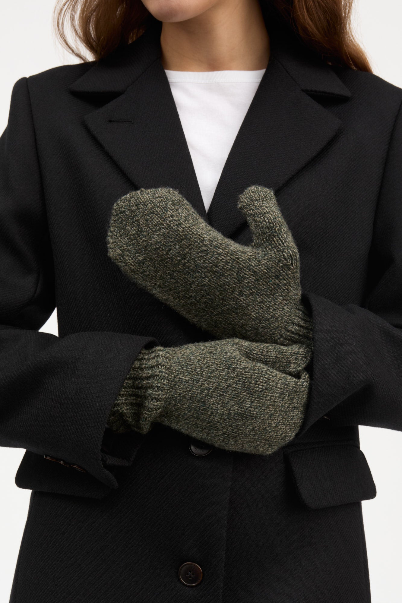 Skall Studio Olivia mittens Mittens Deep green mélange