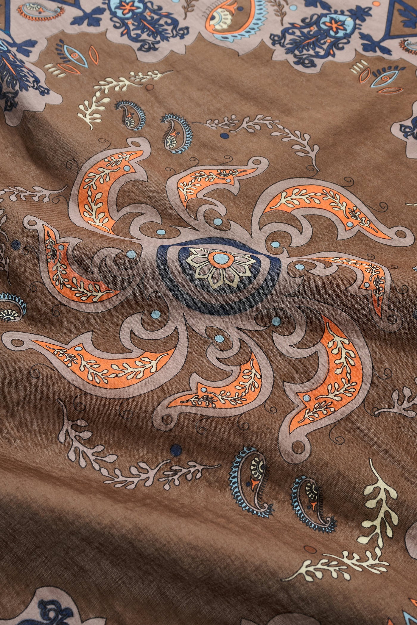 Skall Studio Pippa scarf Scarf Brown paisley print