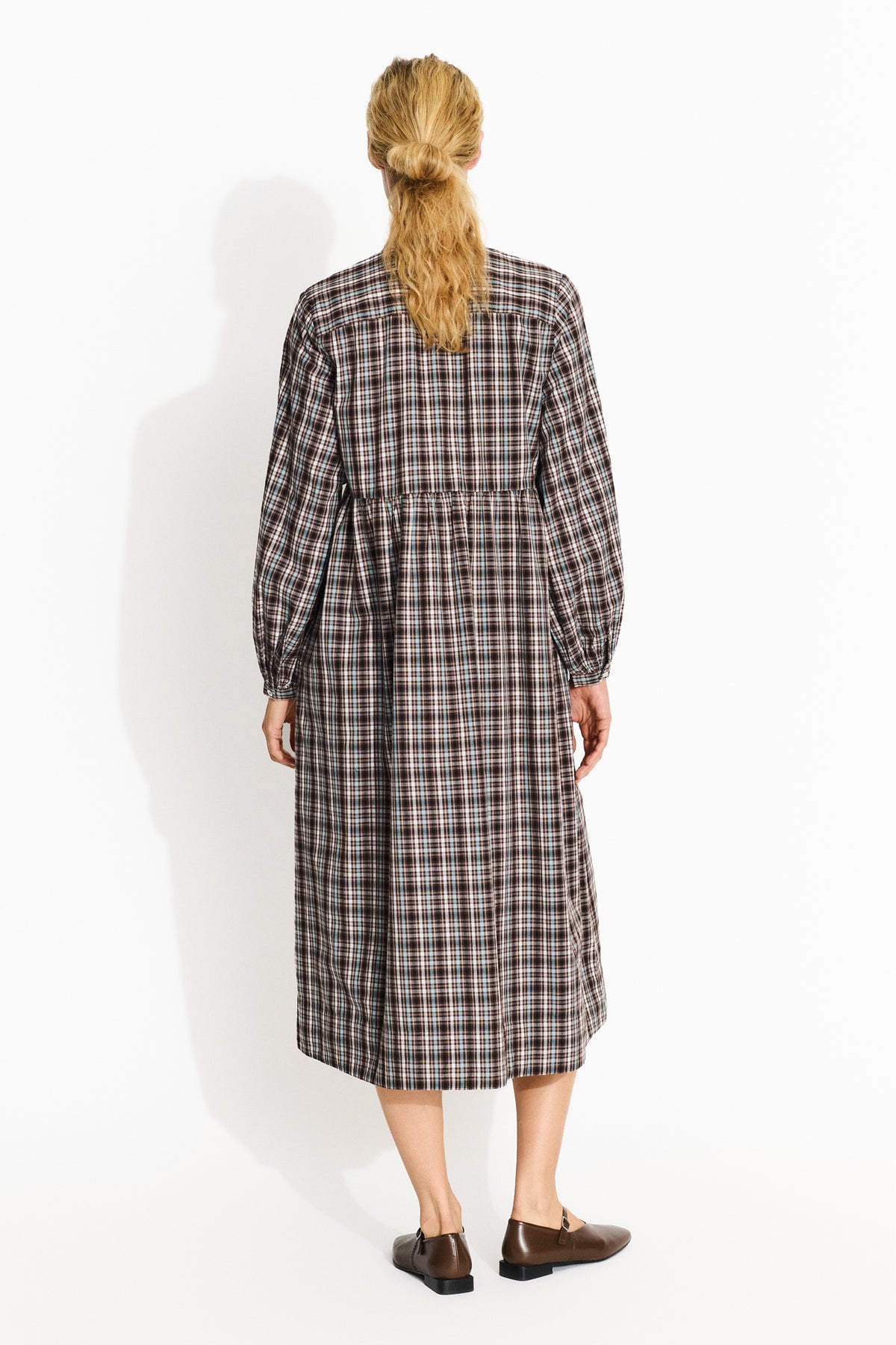 Skall Studio Ritu dress Dress Brown/Blue check