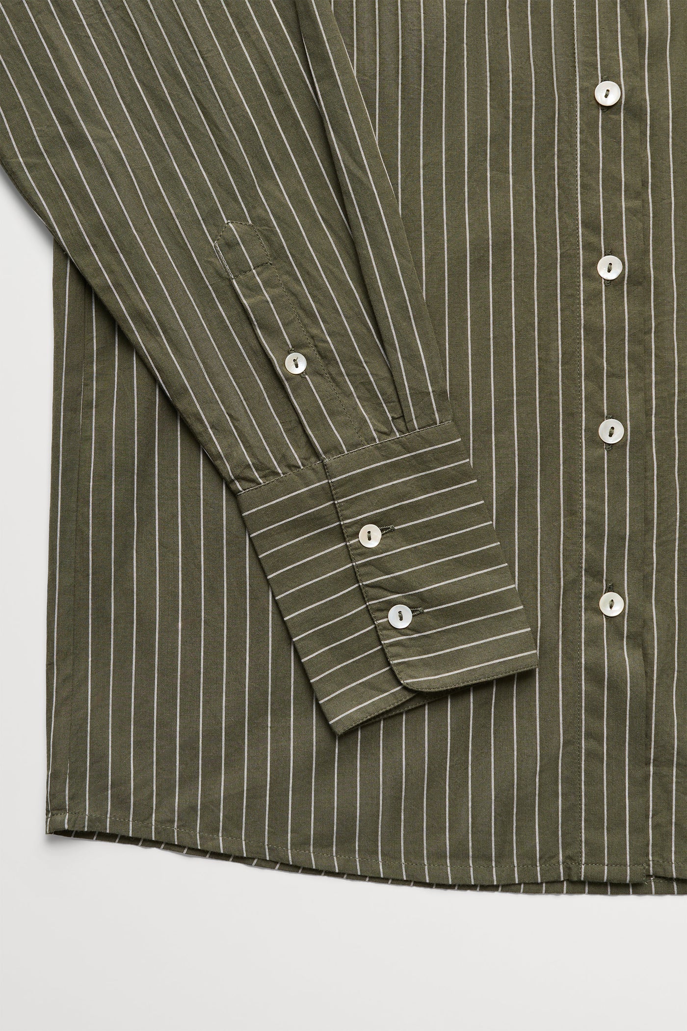 Skall Studio Scot shirt Shirt Green/White stripe