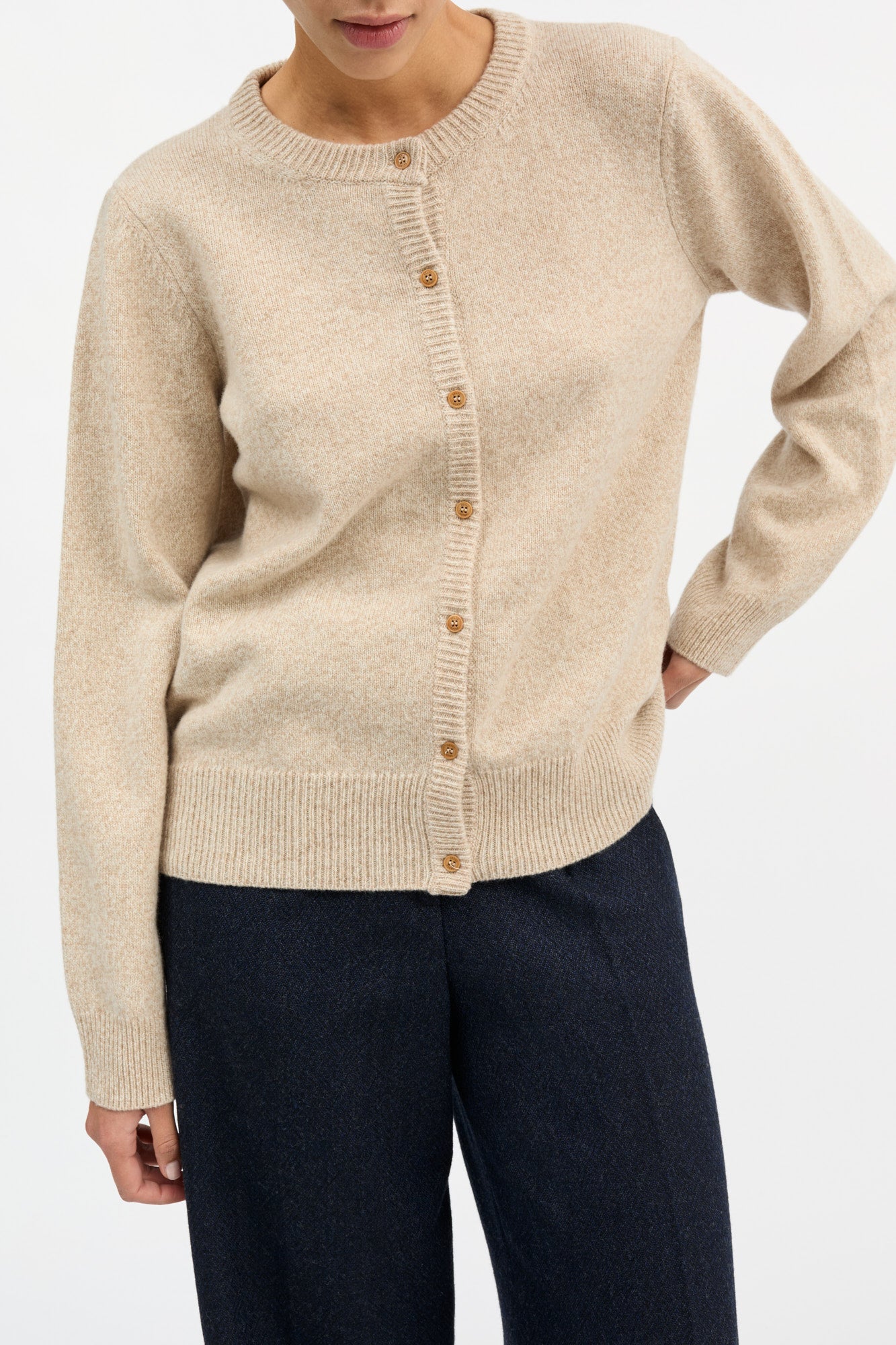 Skall Studio Senna cardigan Cardigan Beige mouliné