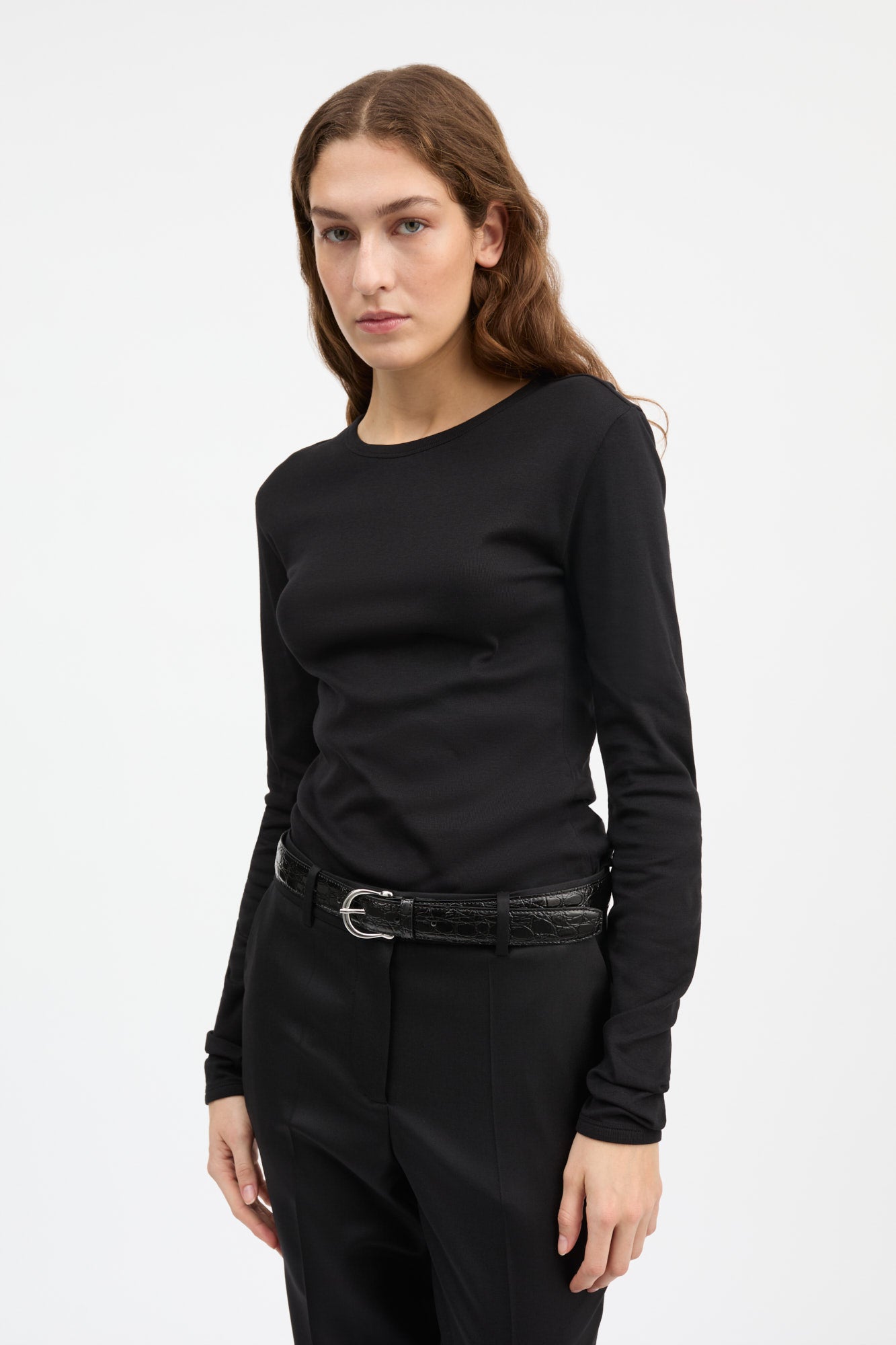 Skall Studio Seventies o-neck blouse Tee Black