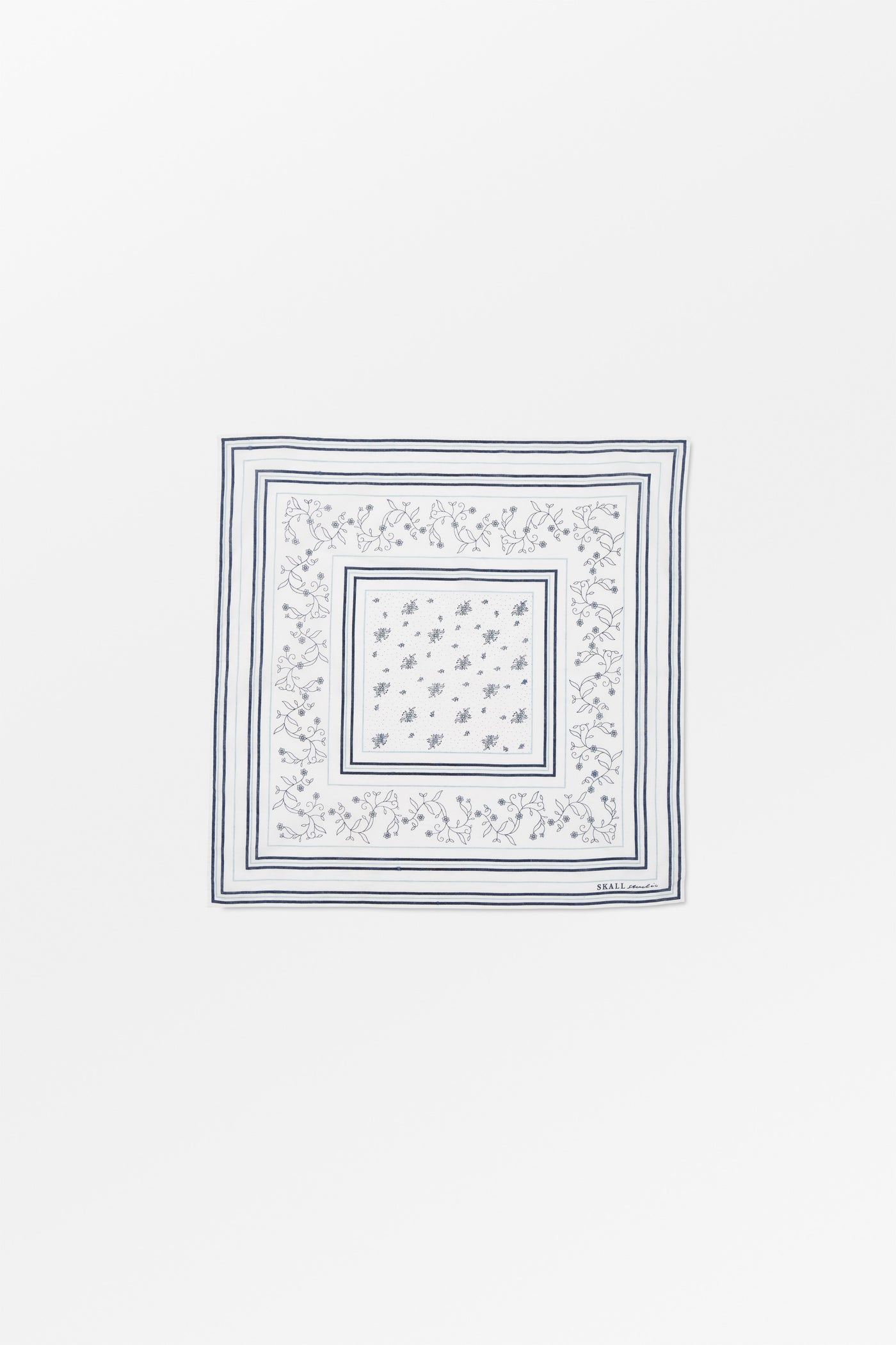 Skall Studio Skall classic scarf 55x55 Scarf Light cream/Blue