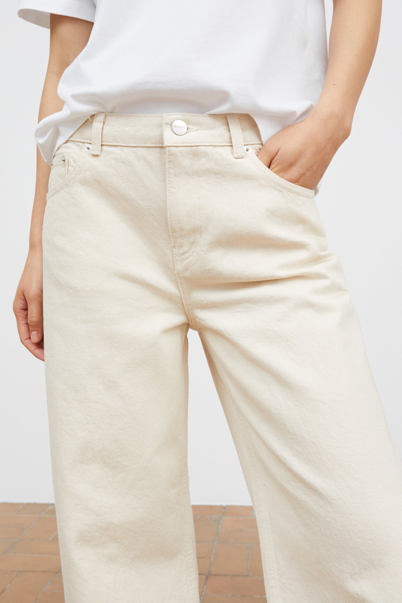 Skall Studio Taylor cropped jeans Jeans Ecru