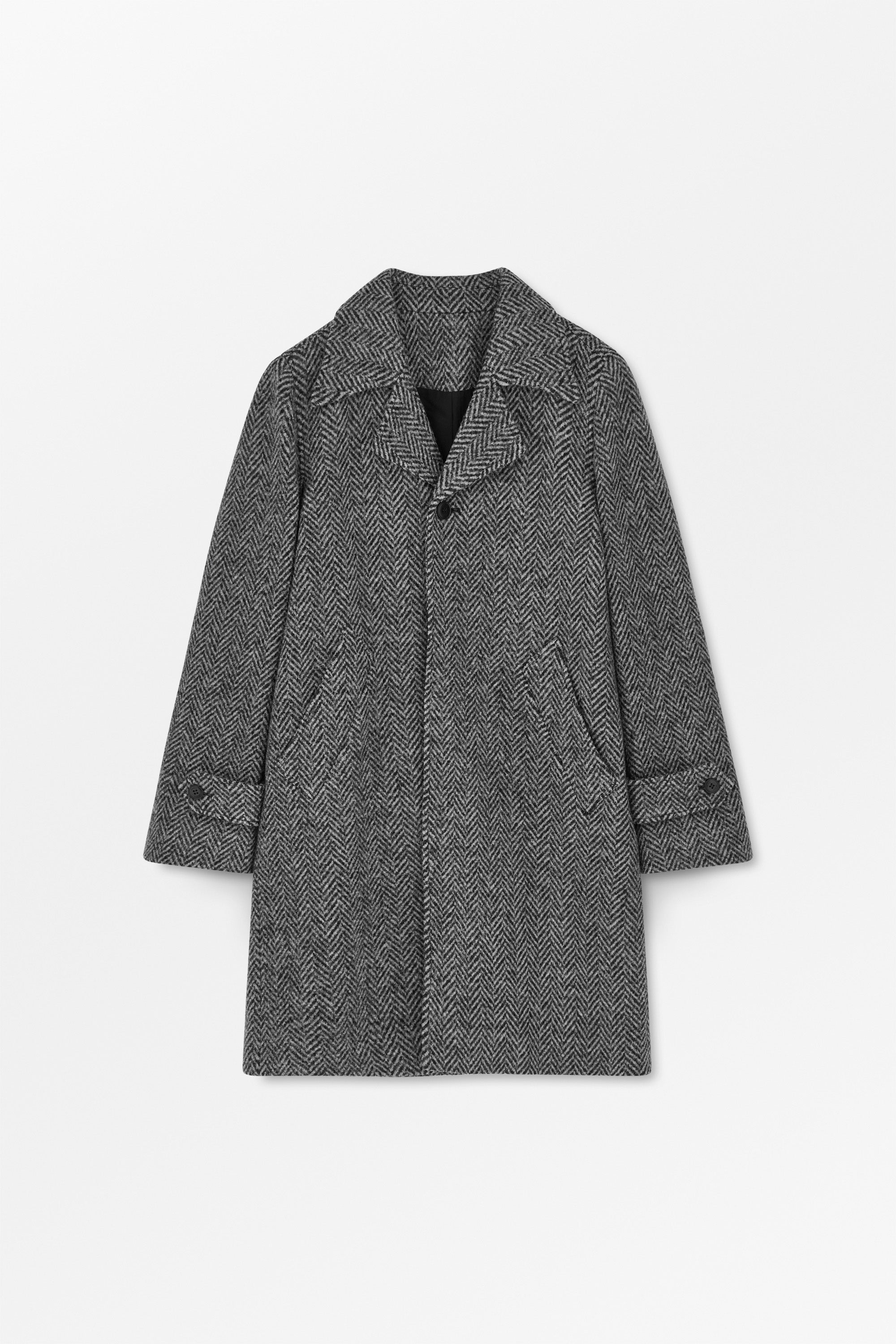 Skall Studio Thea coat Coat Black/Beige herringbone
